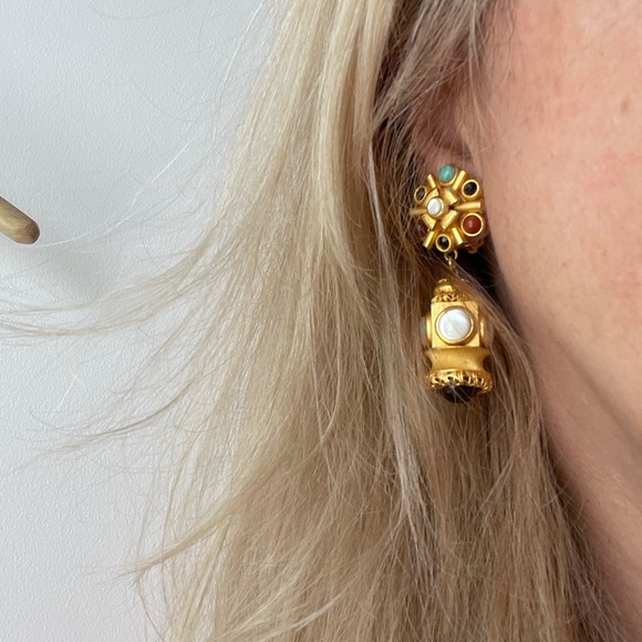 Natasha Stambouli Matte 24k Gold Plated Clipons - Picture 6 of 16